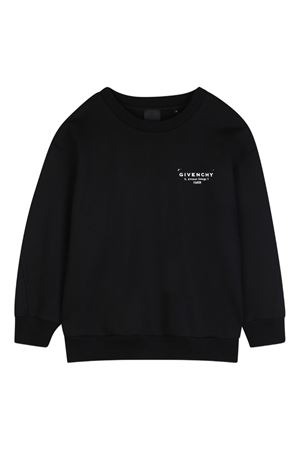 black cotton sweatshirt GIVENCHY KIDS | H3109809B